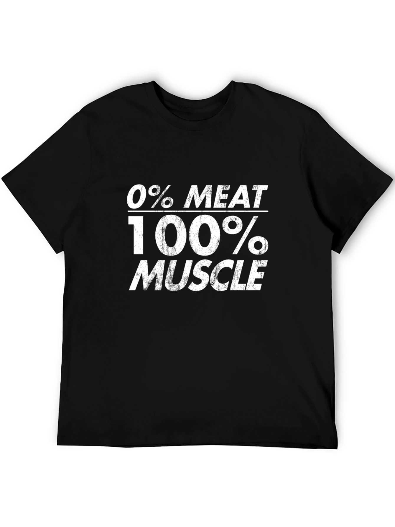 Funny 0% Meat 100% Muscle Gym Fitness T-Shirt