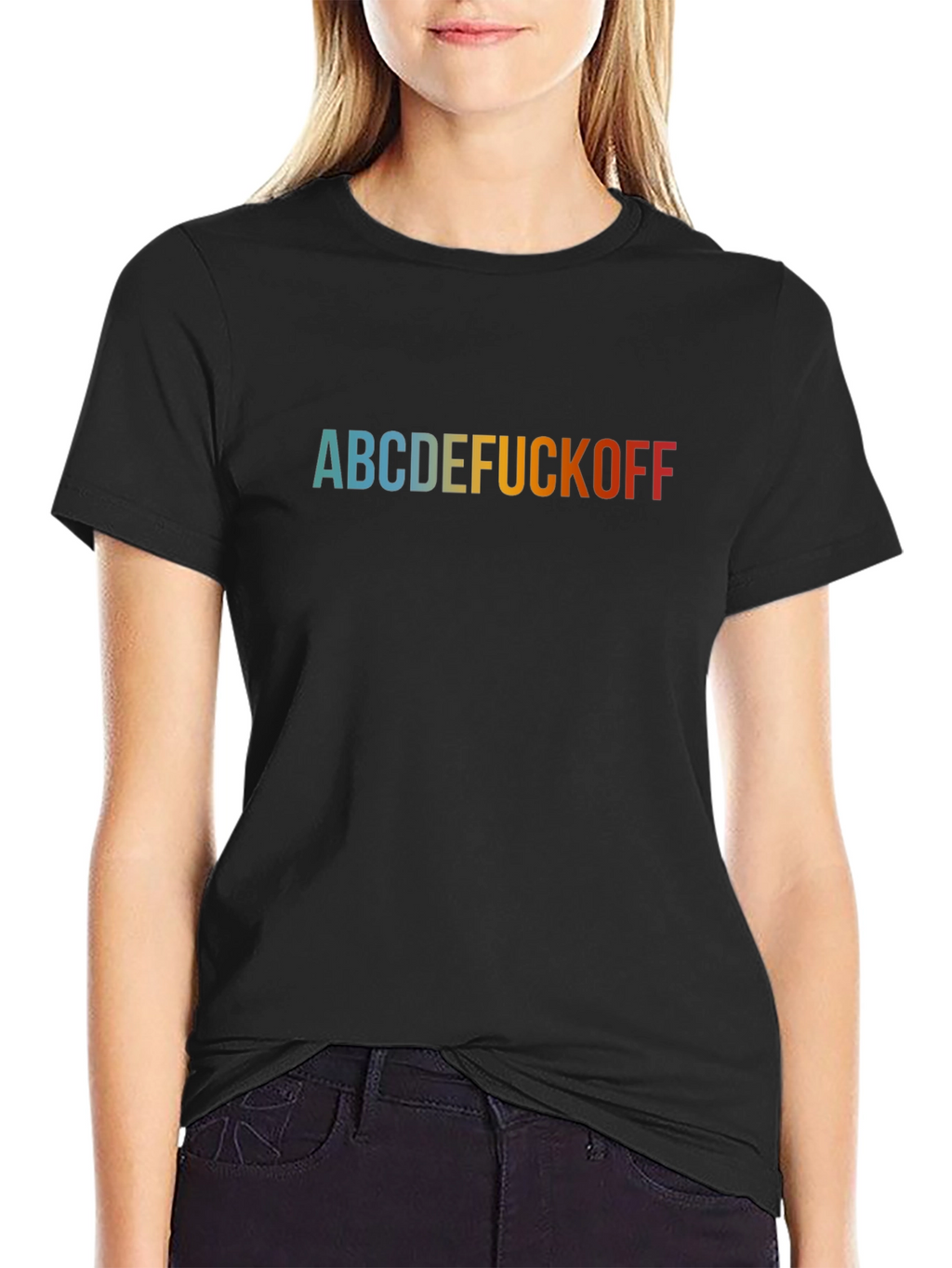ABCDE F*CK OFF Sarcastic Graphic T-Shirt