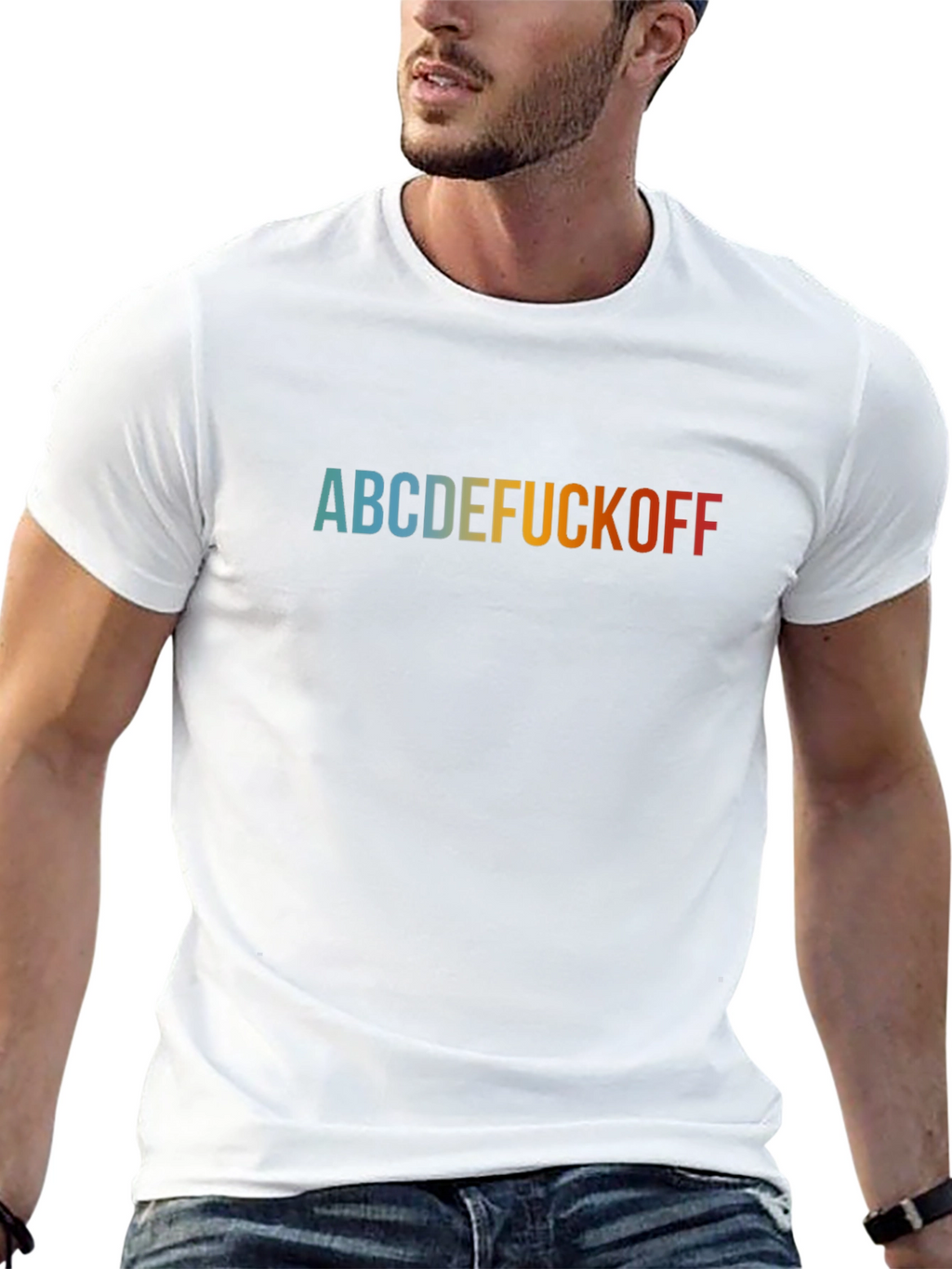 ABCDE F*CK OFF Sarcastic Graphic T-Shirt