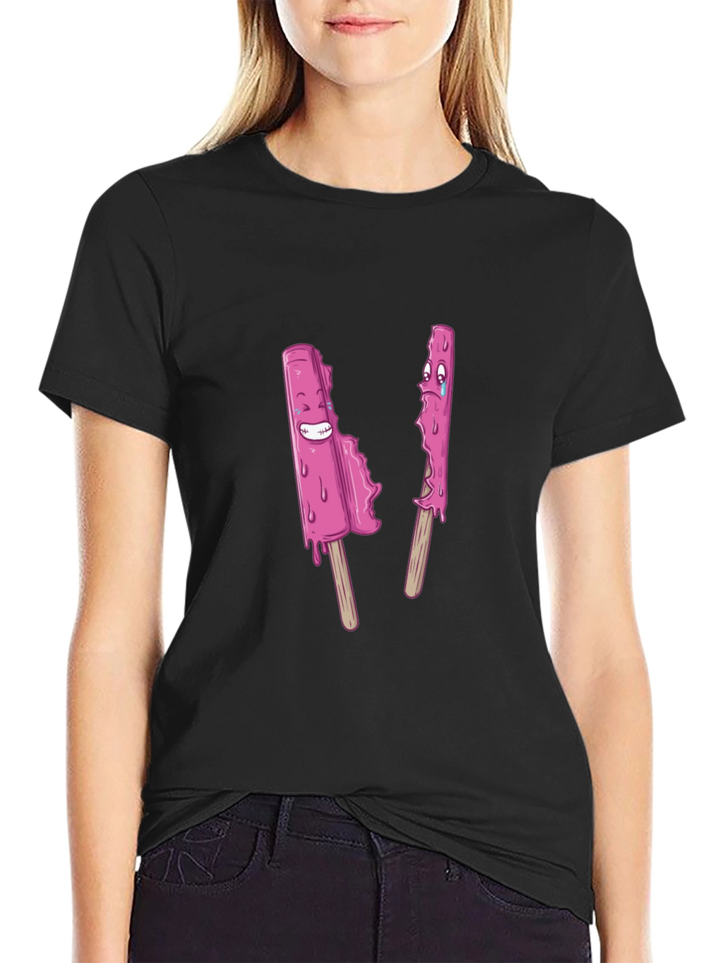 Funny Popsicle Graphic Tee - Black Unisex T-Shirt