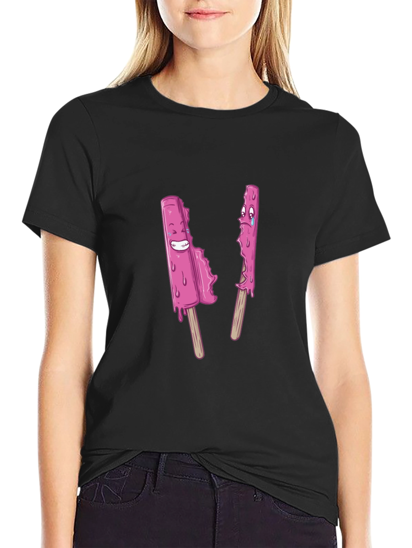 Funny Popsicle Graphic Tee - Black Unisex T-Shirt
