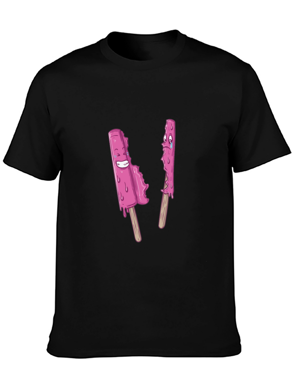 Funny Popsicle Graphic Tee - Black Unisex T-Shirt
