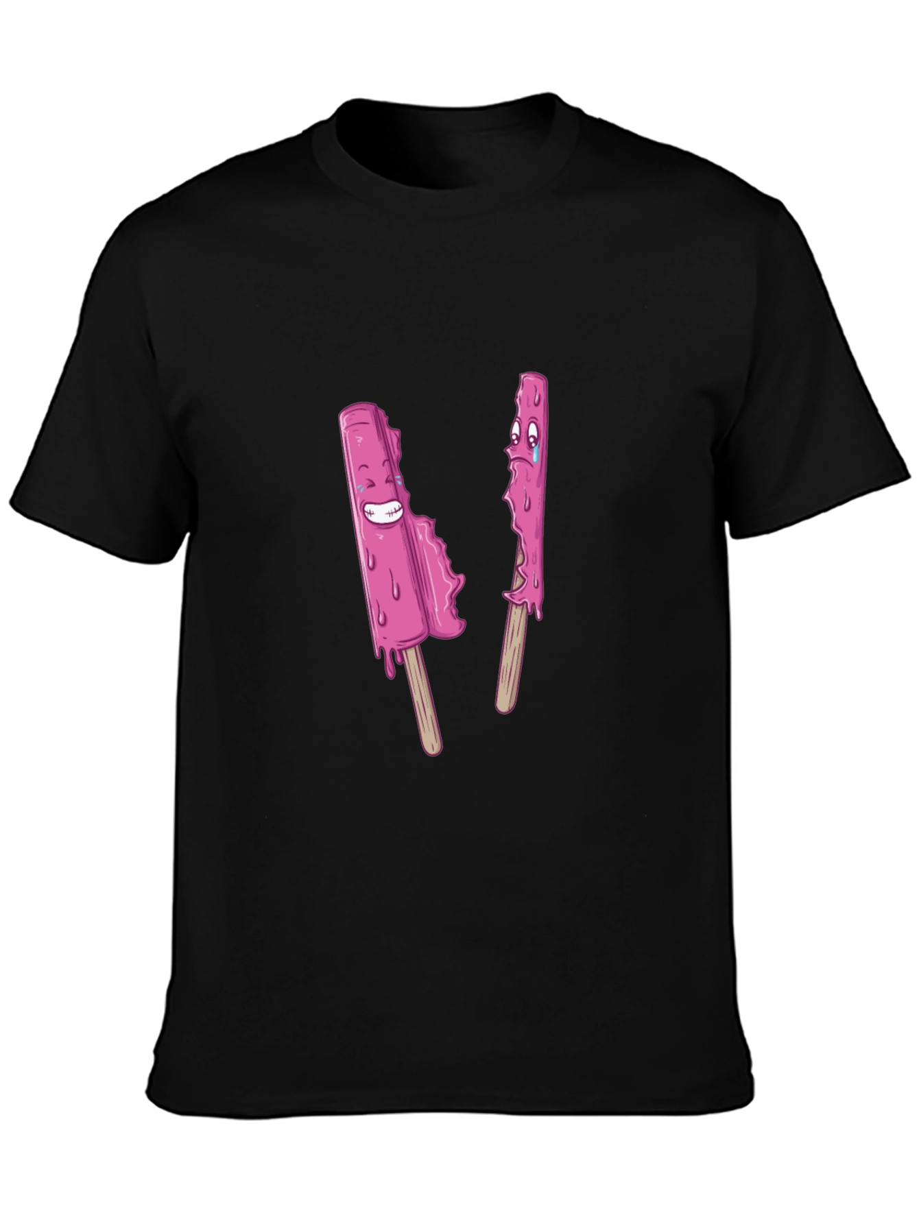Funny Popsicle Graphic Tee - Black Unisex T-Shirt