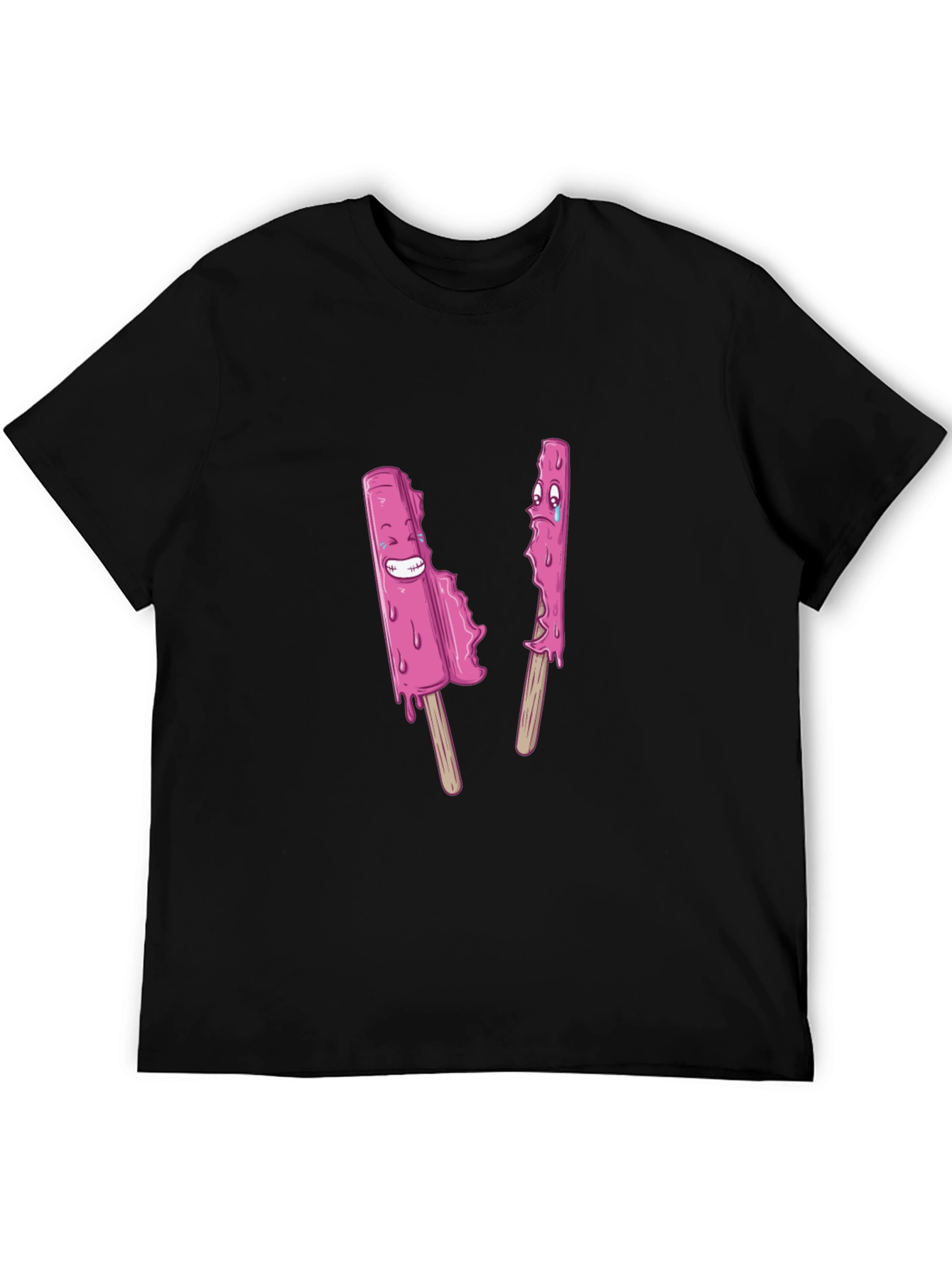 Funny Popsicle Graphic Tee - Black Unisex T-Shirt