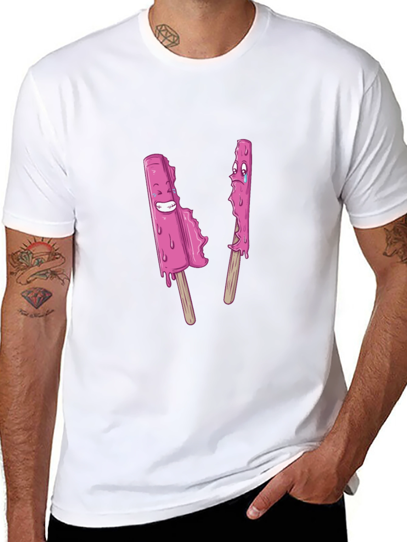 Funny Popsicle Graphic Tee - Black Unisex T-Shirt