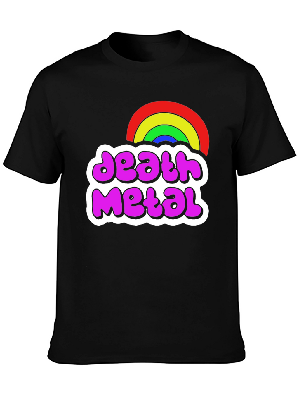 Death Metal Rainbow Graphic T-Shirt