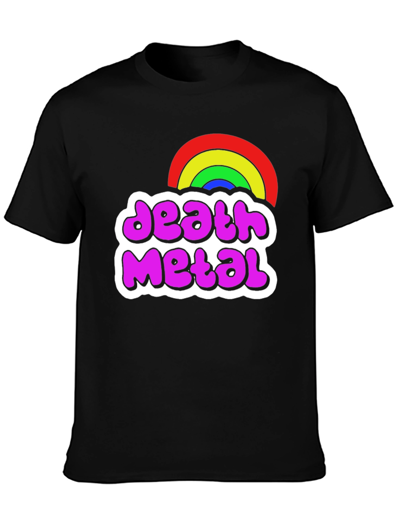 Death Metal Rainbow Graphic T-Shirt