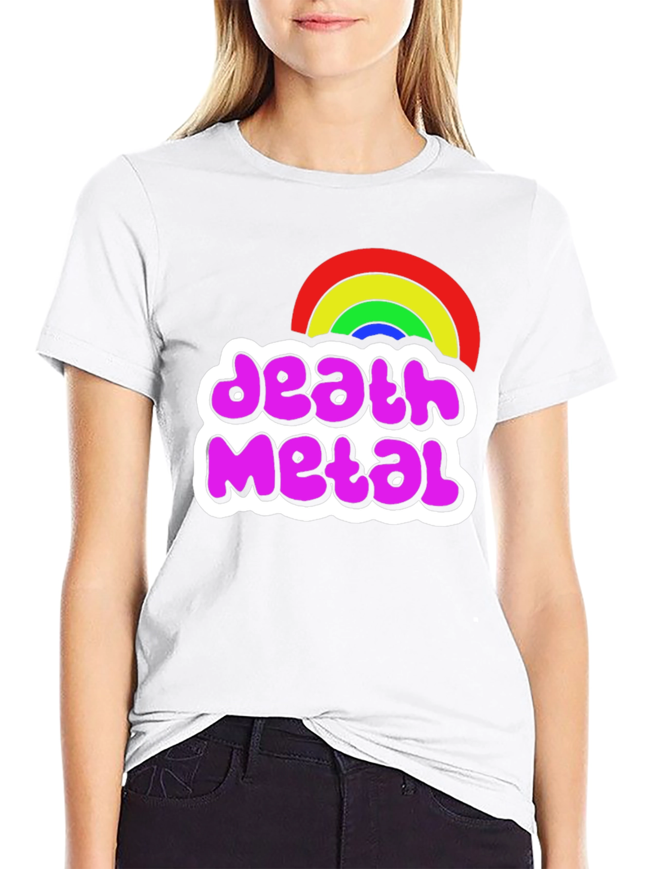 Death Metal Rainbow Graphic T-Shirt