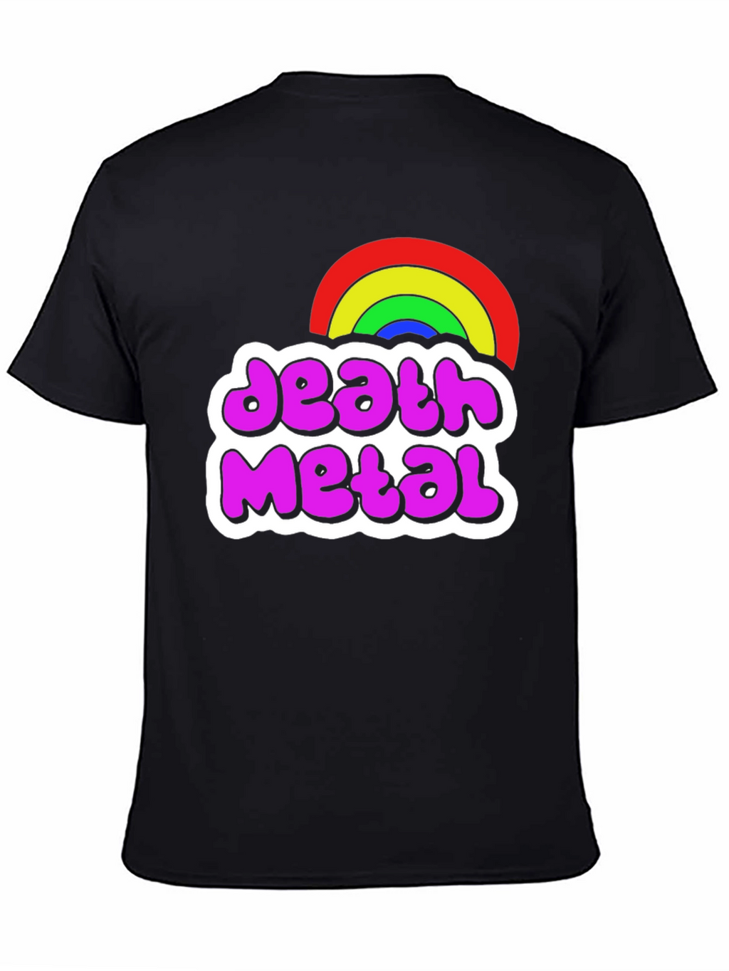 Death Metal Rainbow Graphic T-Shirt