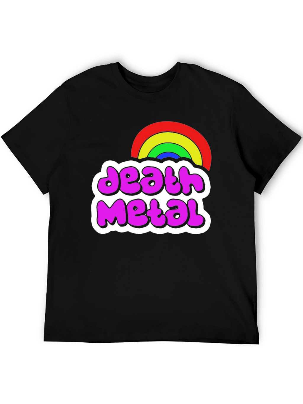 Death Metal Rainbow Graphic T-Shirt