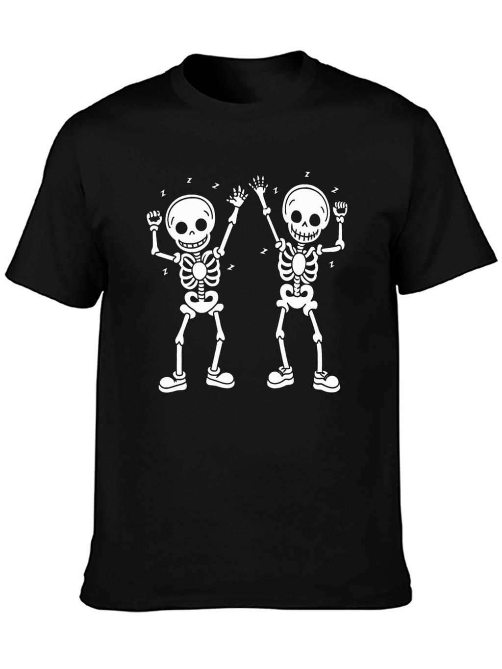 Dancing Skeletons Graphic Tee - Black