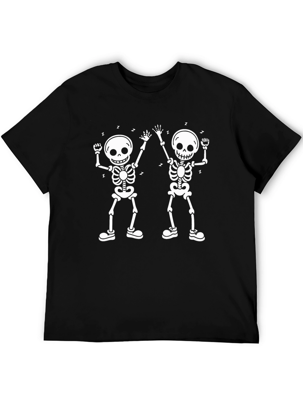 Dancing Skeletons Graphic Tee - Black