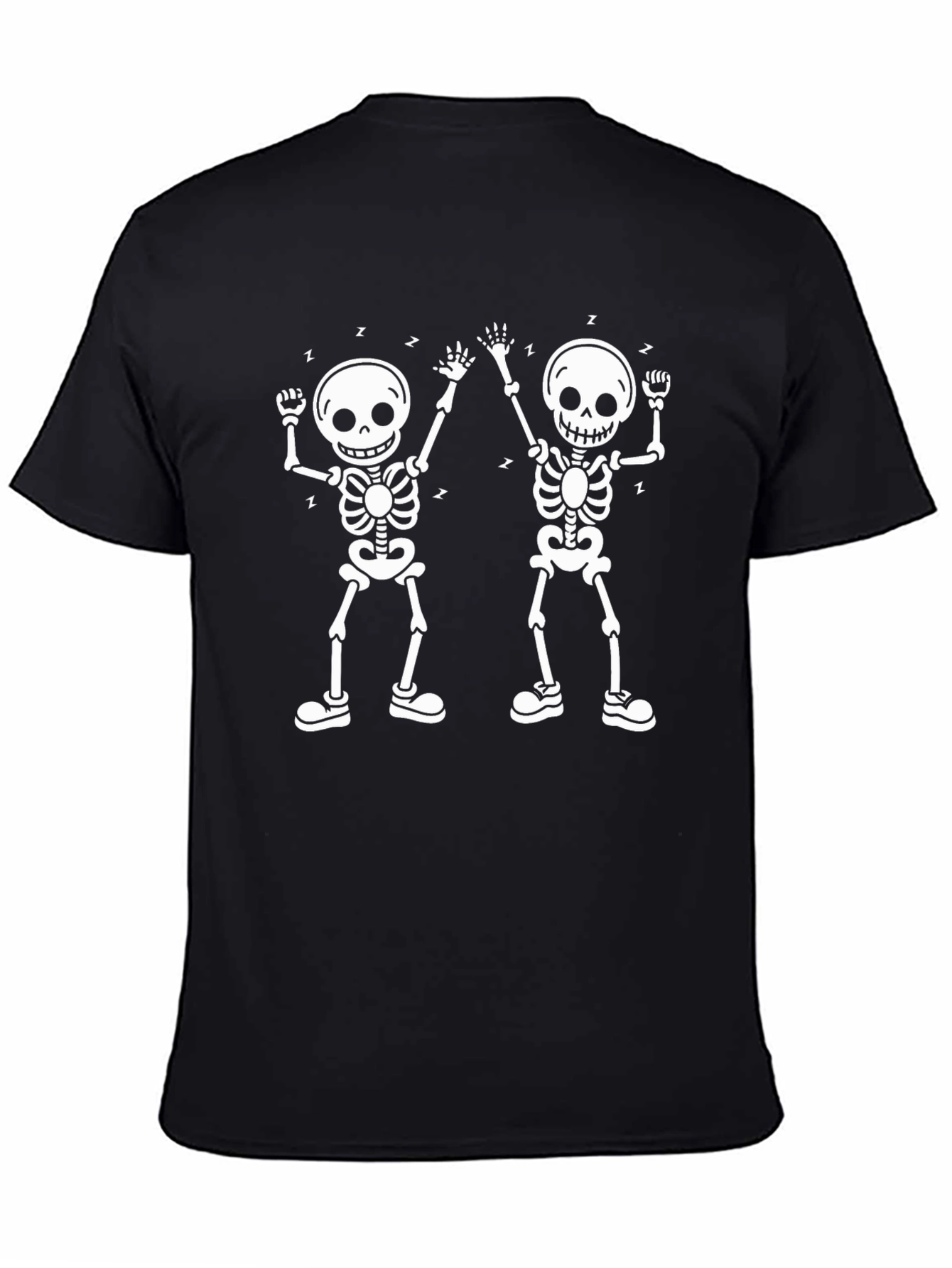 Dancing Skeletons Graphic Tee - Black