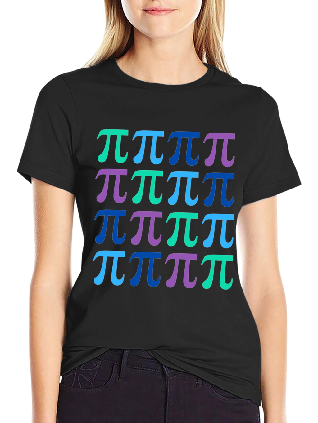 Pi Symbol Pattern Graphic Tee