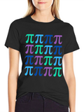 Pi Symbol Pattern Graphic Tee