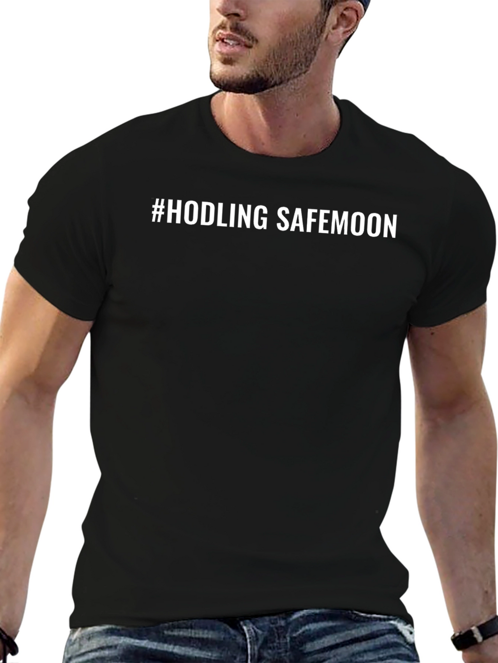 #HODLING SAFEMOON Black T-Shirt