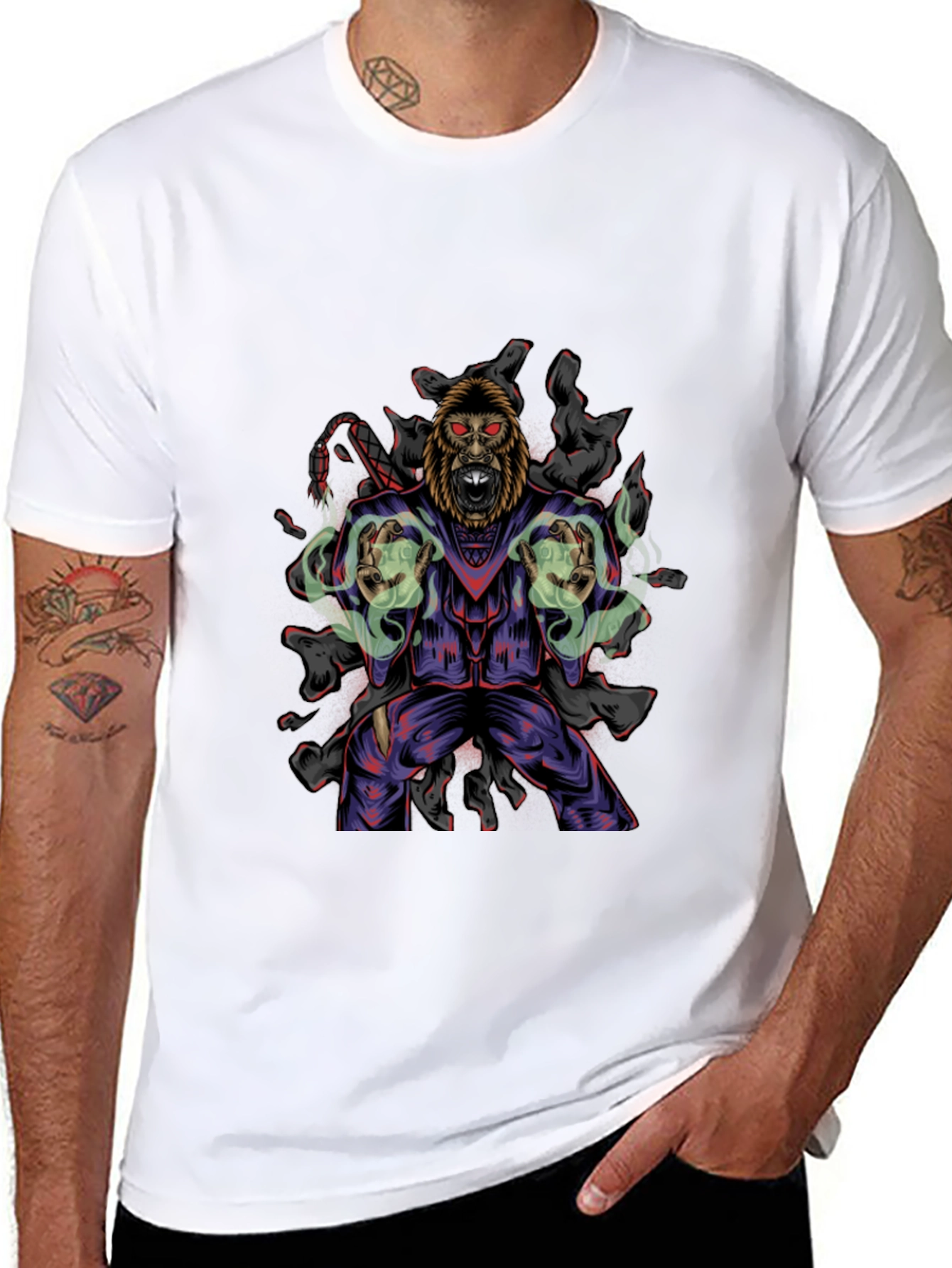 Gorilla Wizard Graphic Black T-Shirt