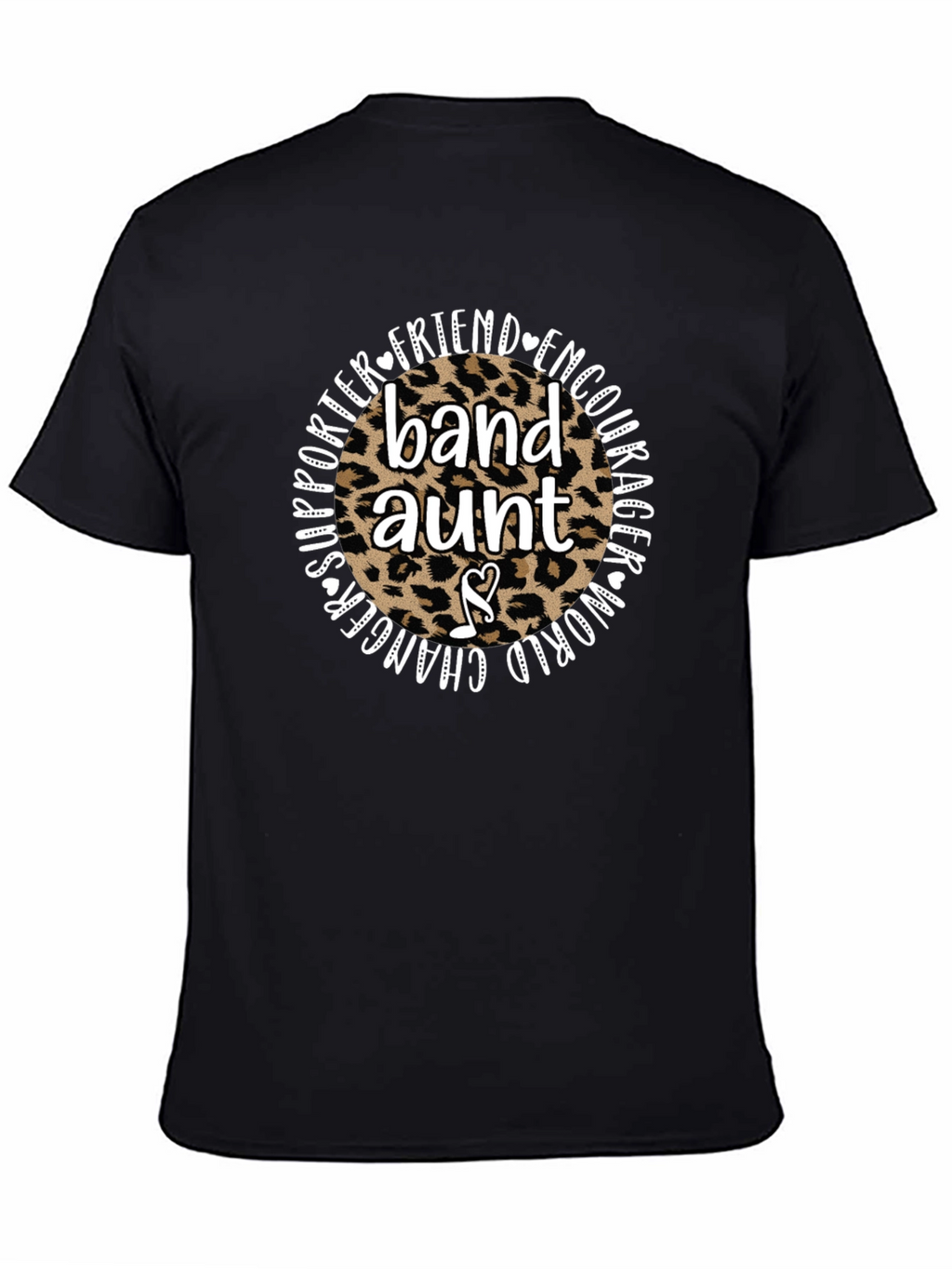 Band Aunt Leopard Print Graphic Tee