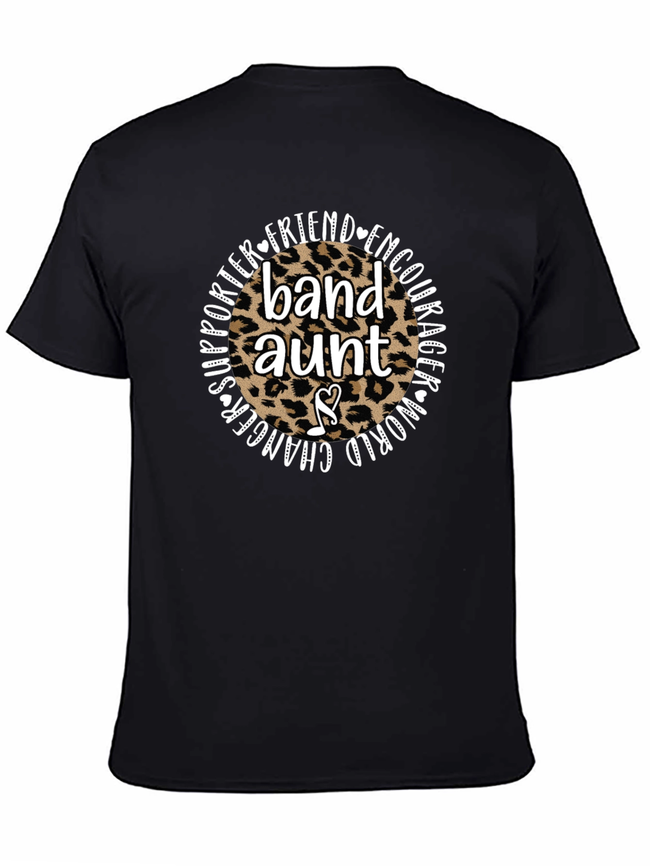 Band Aunt Leopard Print Graphic Tee