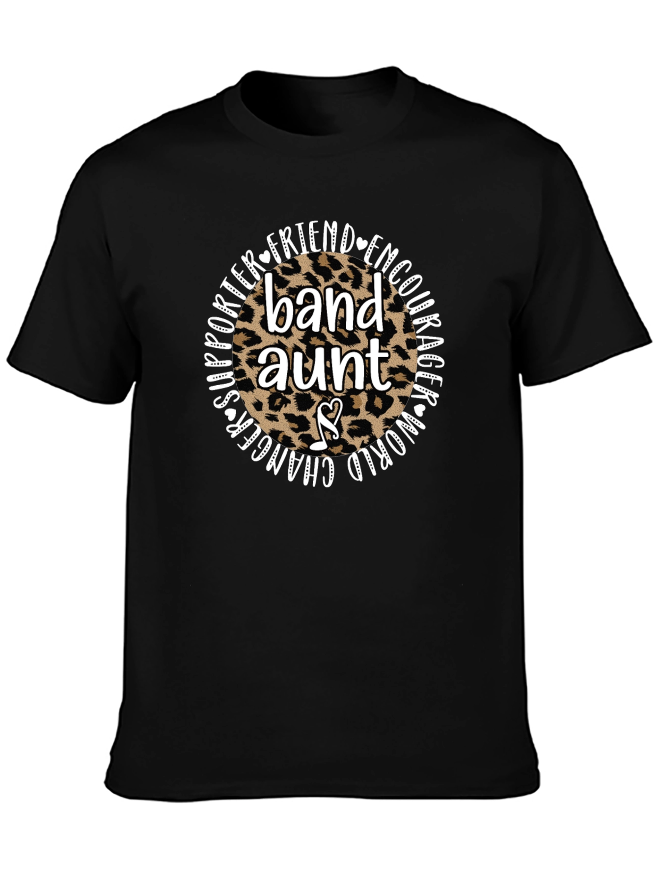 Band Aunt Leopard Print Graphic Tee