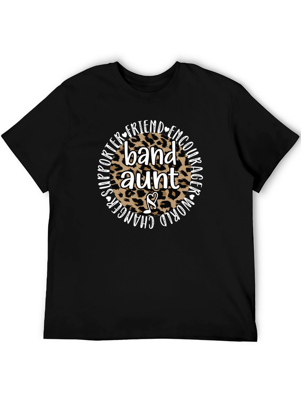 Band Aunt Leopard Print Graphic Tee