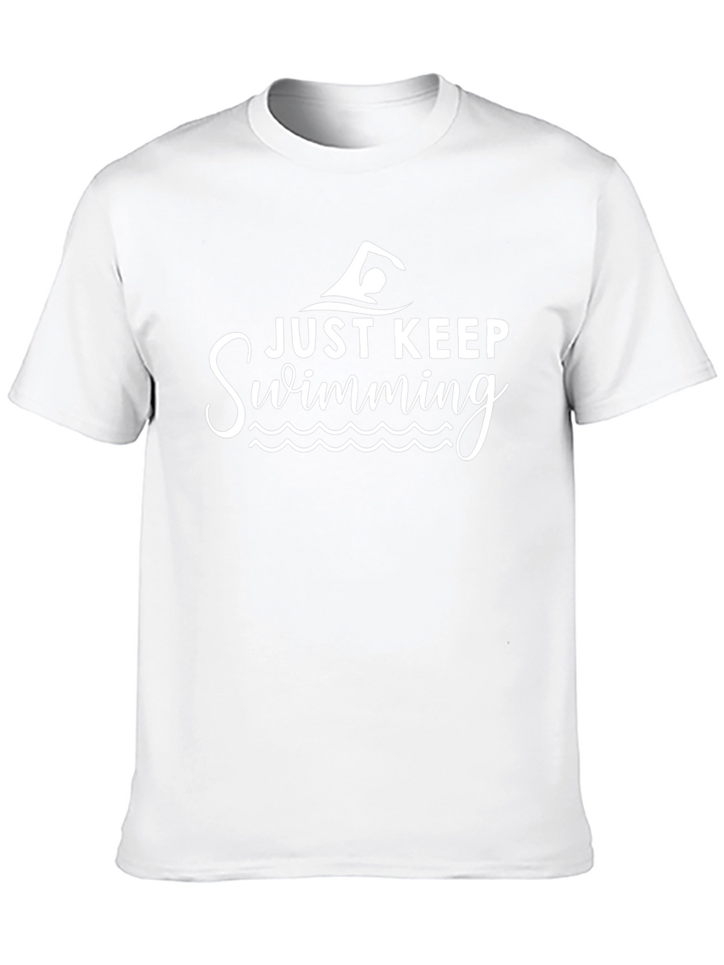 Just Keep Swimming Black Graphic Tee
