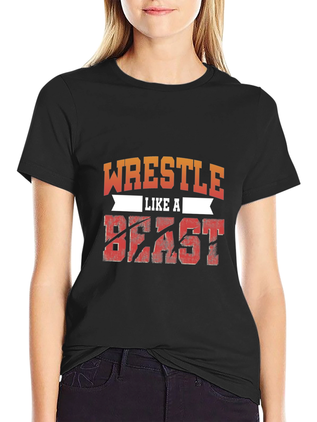 Wrestle Like A Beast T-Shirt - Black
