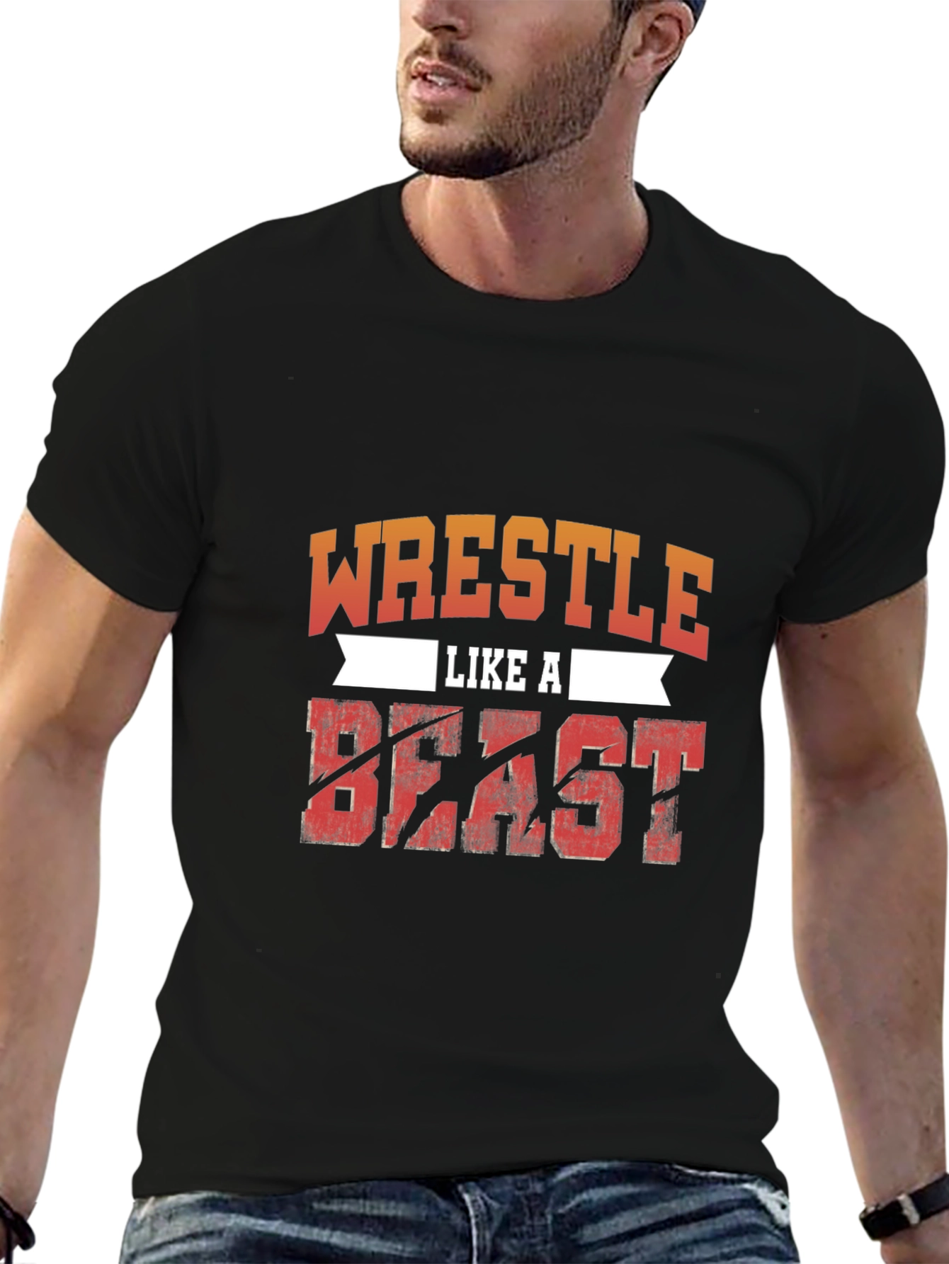 Wrestle Like A Beast T-Shirt - Black