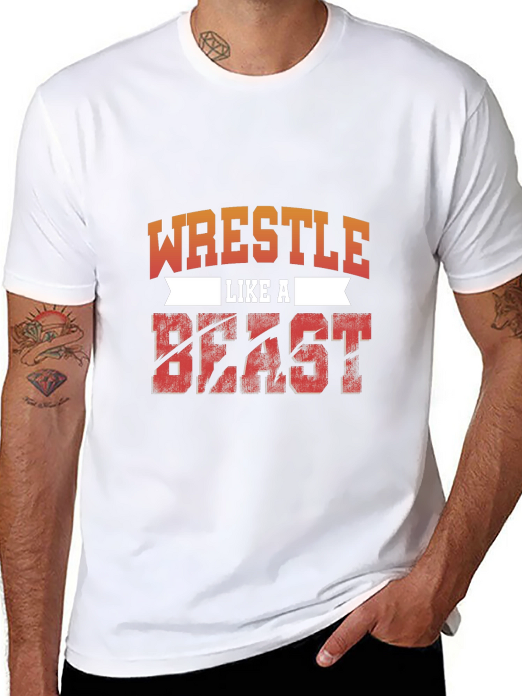 Wrestle Like A Beast T-Shirt - Black