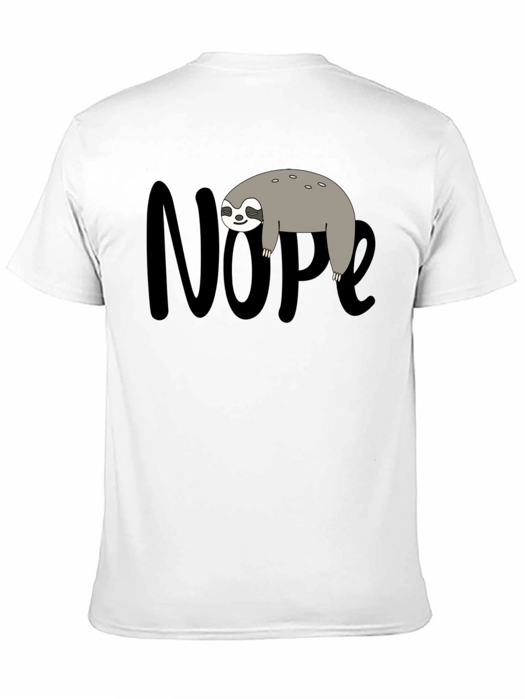 Nope Sloth Graphic Tee - Lazy Day Comfort