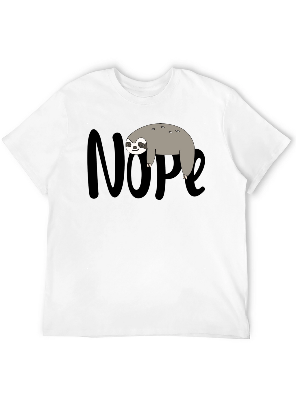 Nope Sloth Graphic Tee - Lazy Day Comfort