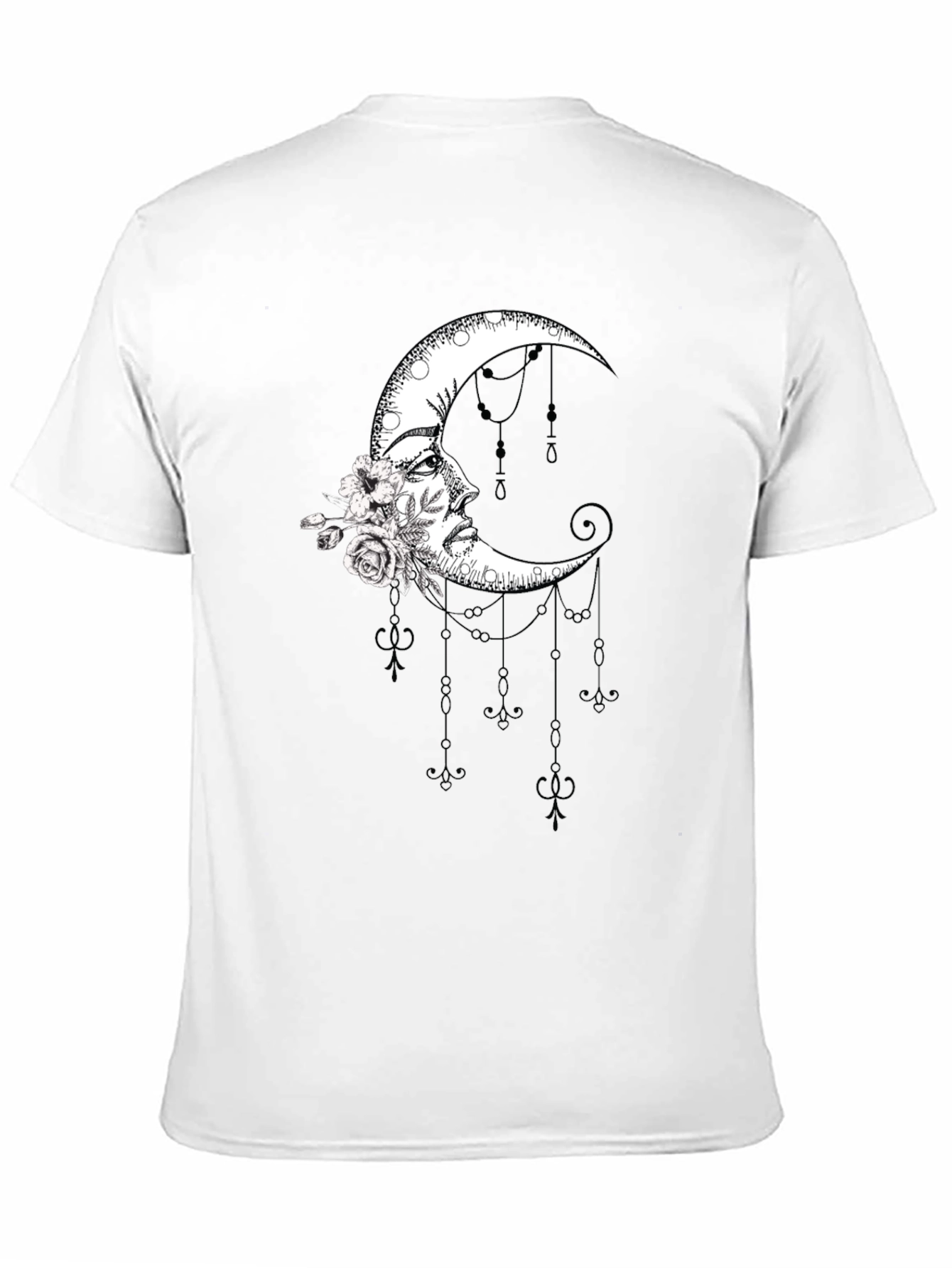 Moon Goddess Graphic T-Shirt - Stylish Black Tee