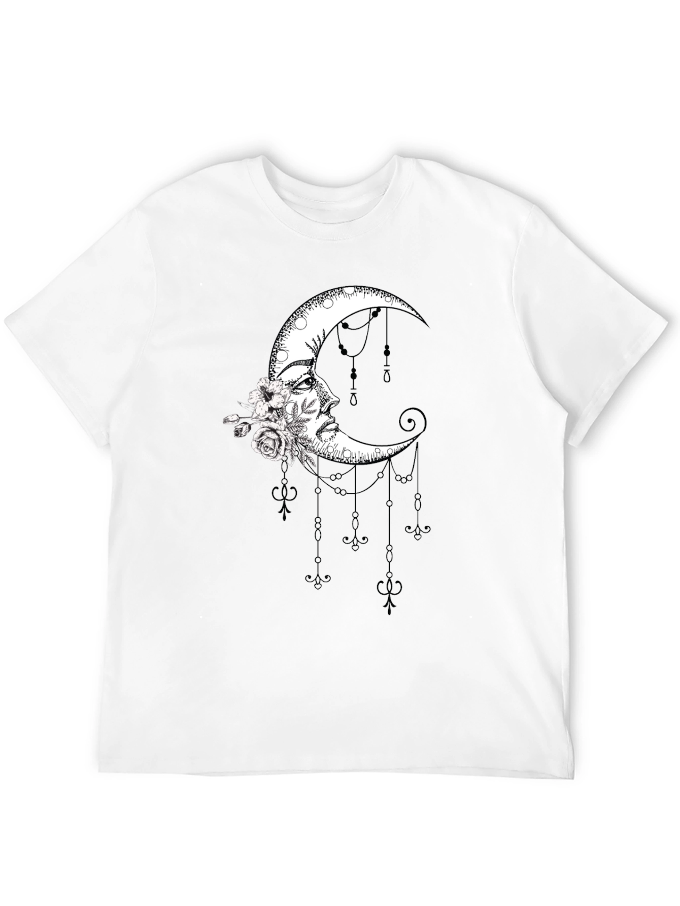 Moon Goddess Graphic T-Shirt - Stylish Black Tee