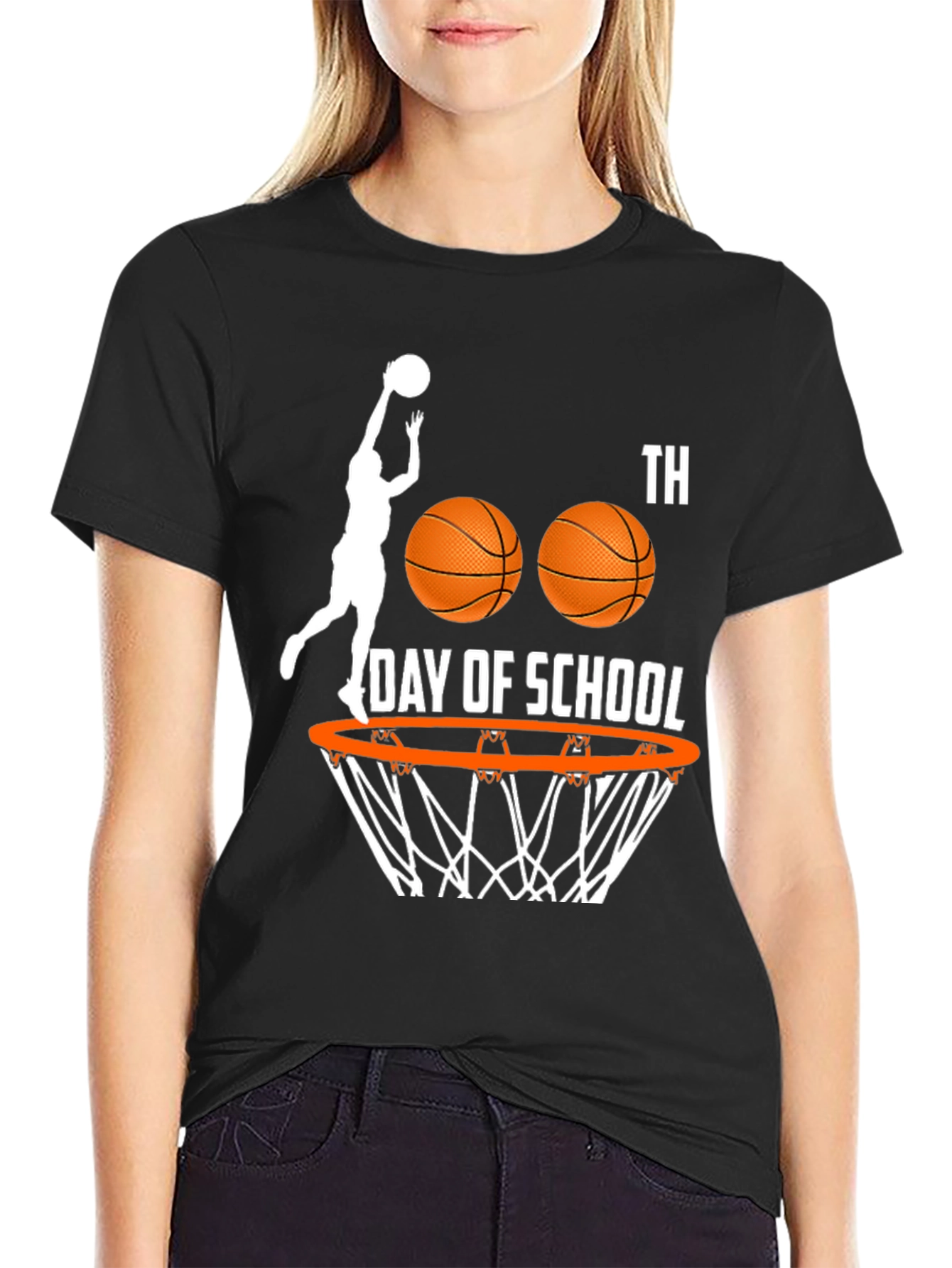 100th Day of School Basketball T-Shirt