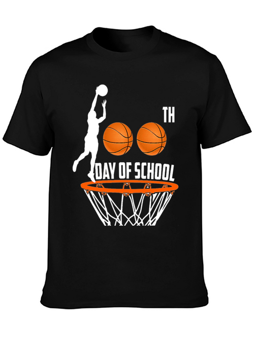 100th Day of School Basketball T-Shirt