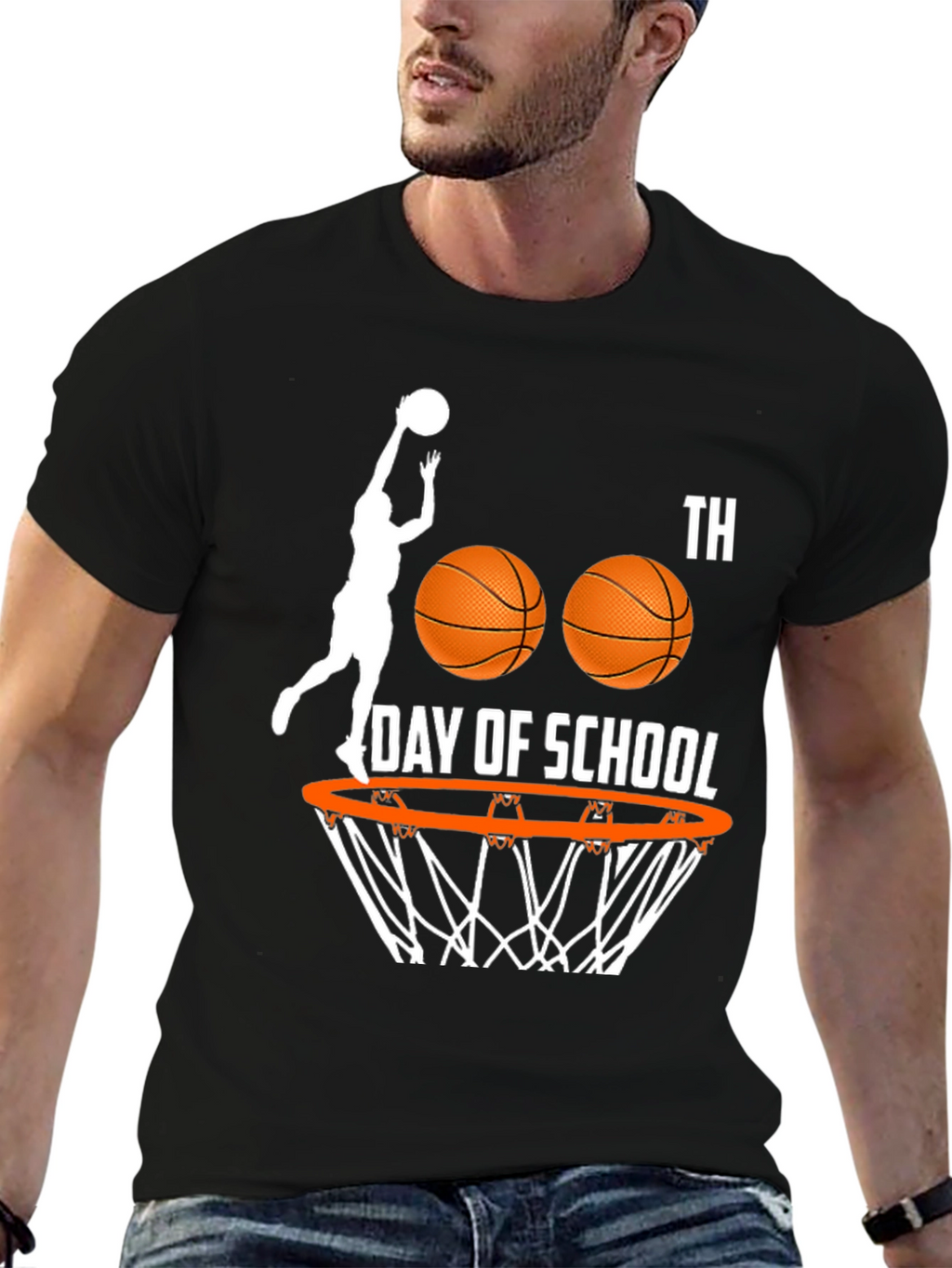 100th Day of School Basketball T-Shirt