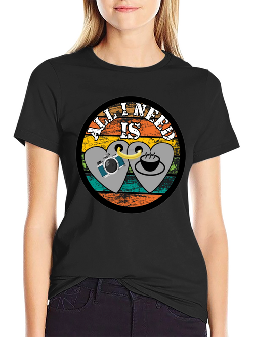 All I Need Is Coffee & Camera T-Shirt