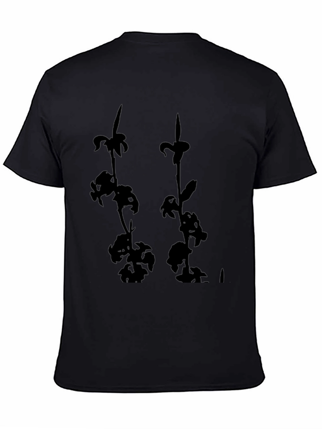 Black Floral Print Tee - Casual Style