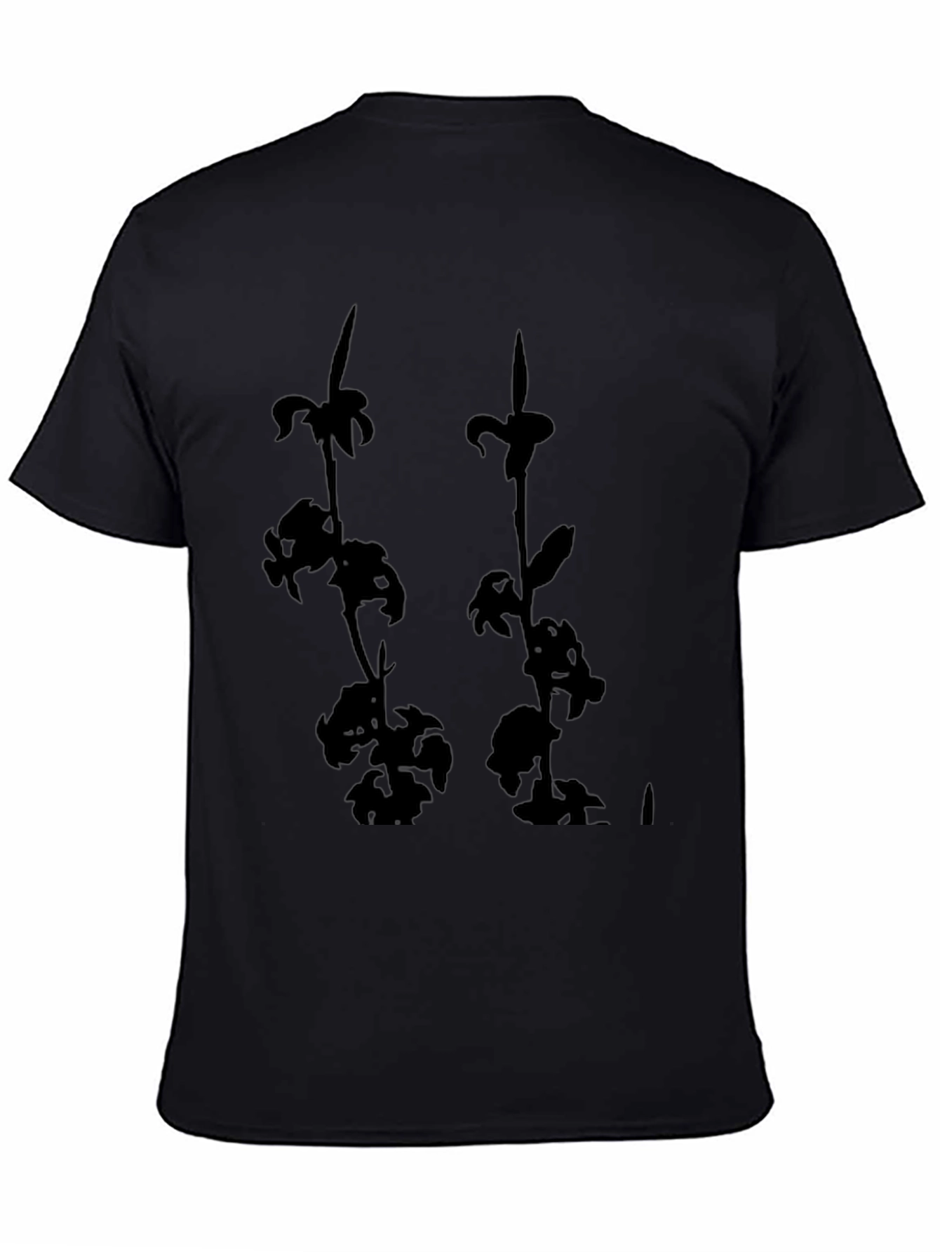 Black Floral Print Tee - Casual Style