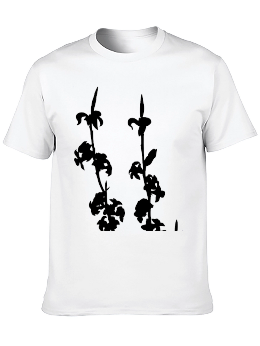 Black Floral Print Tee - Casual Style