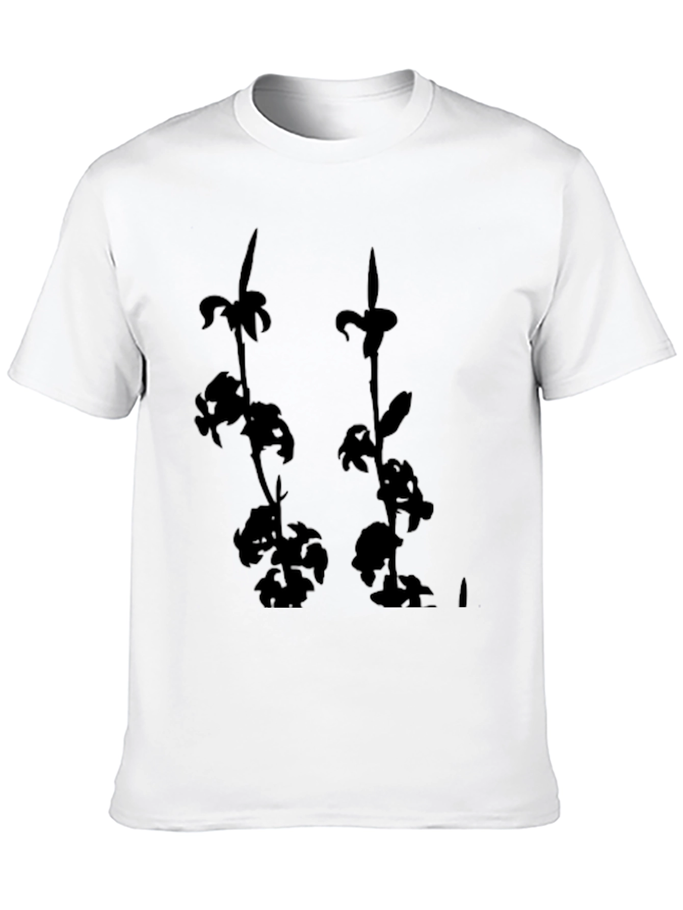 Black Floral Print Tee - Casual Style