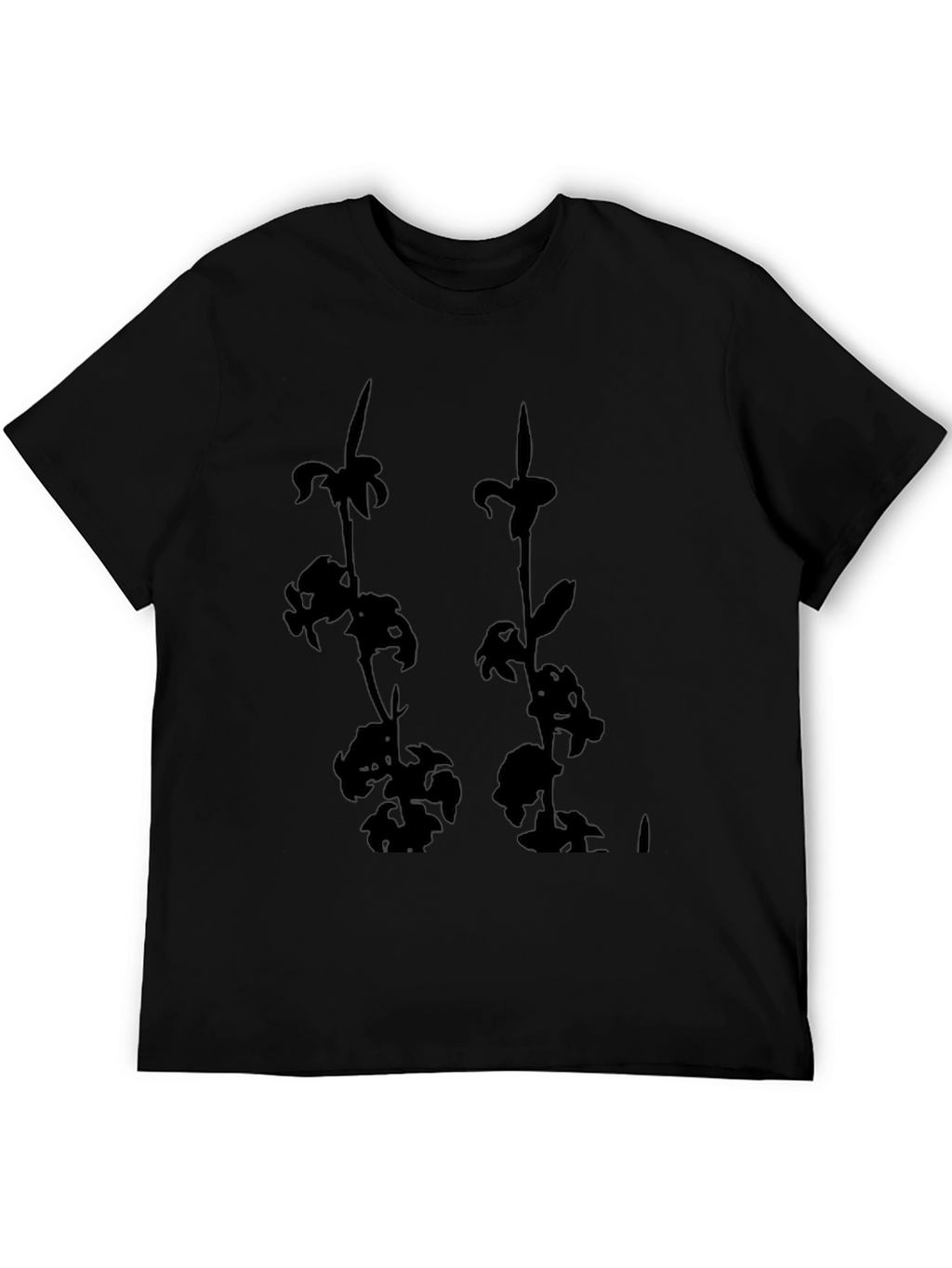 Black Floral Print Tee - Casual Style