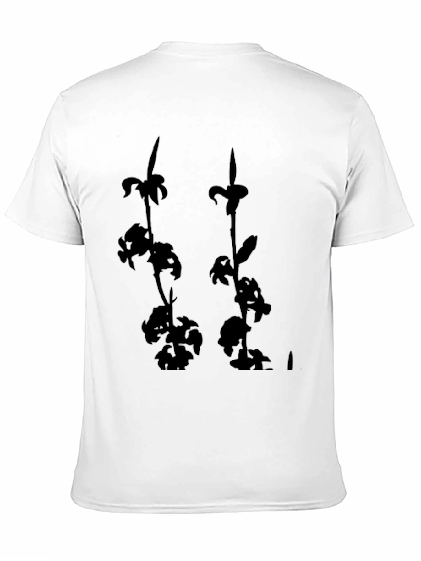 Black Floral Print Tee - Casual Style