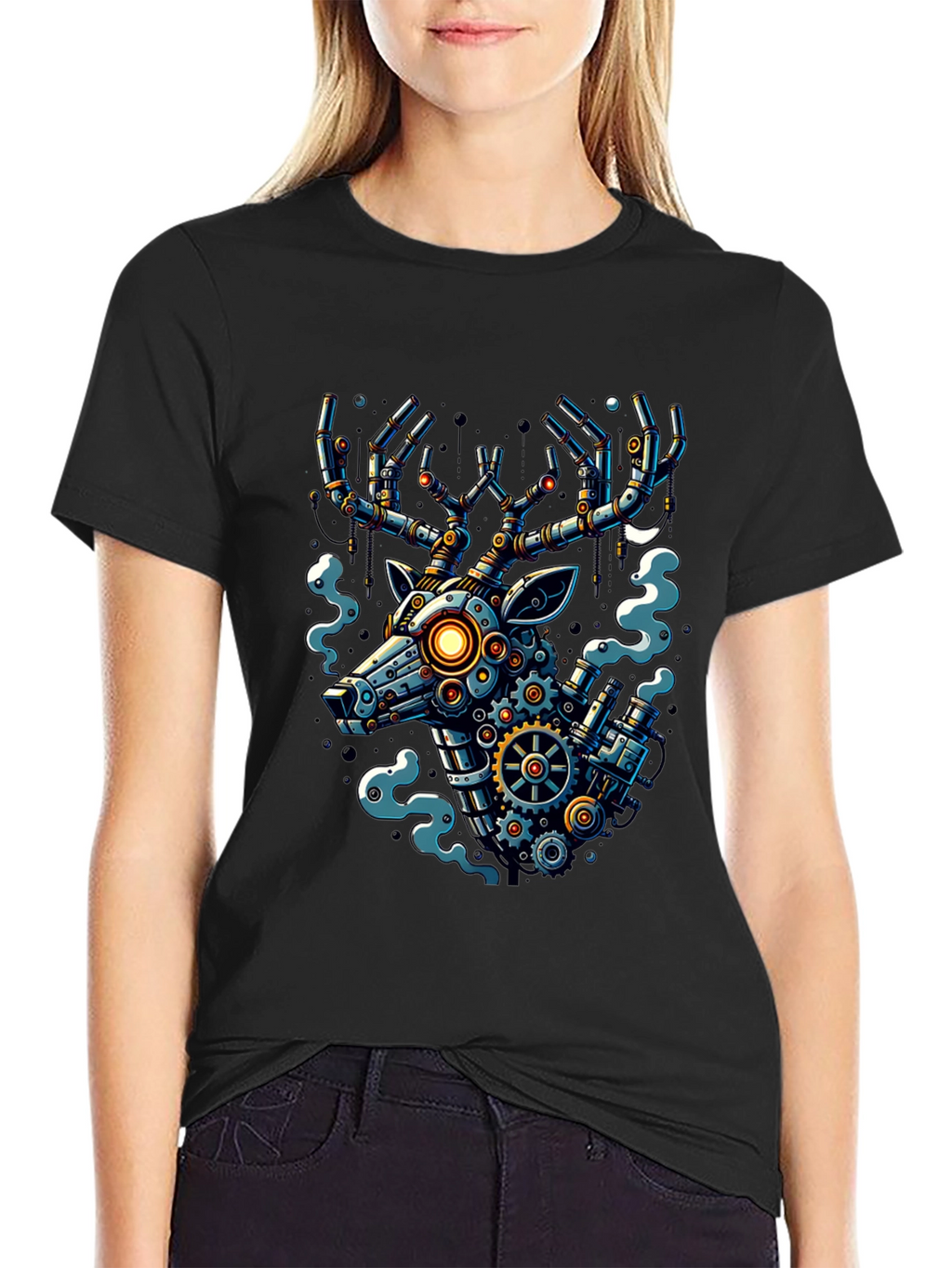 Steampunk Mechanical Deer T-Shirt