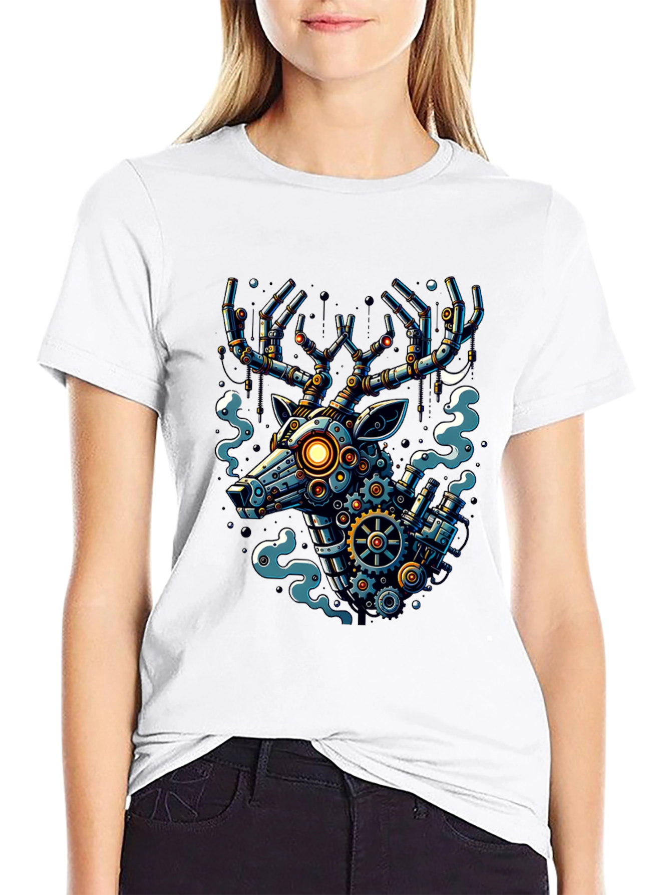 Steampunk Mechanical Deer T-Shirt