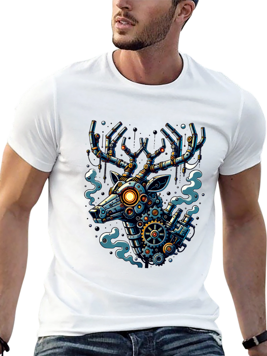 Steampunk Mechanical Deer T-Shirt