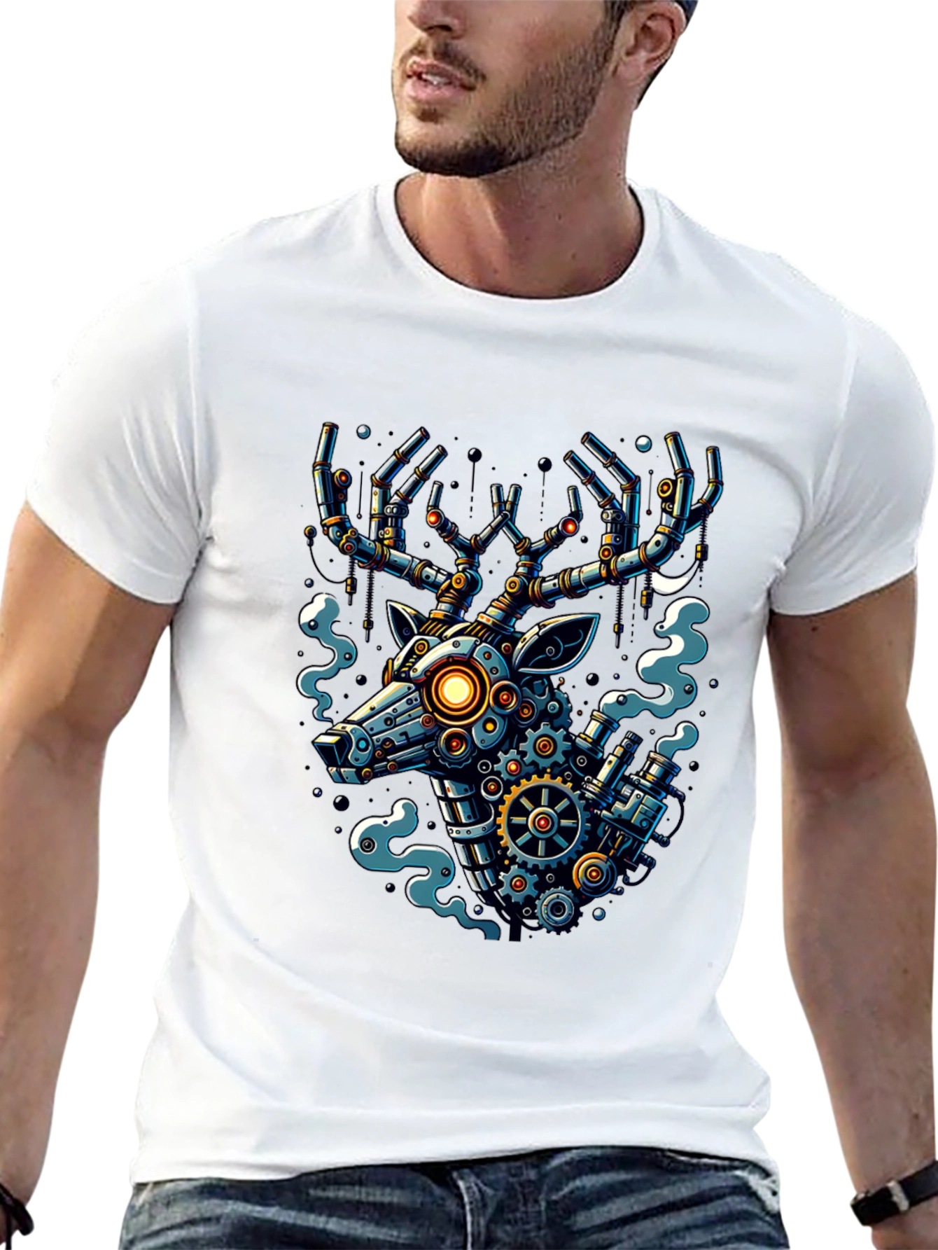 Steampunk Mechanical Deer T-Shirt