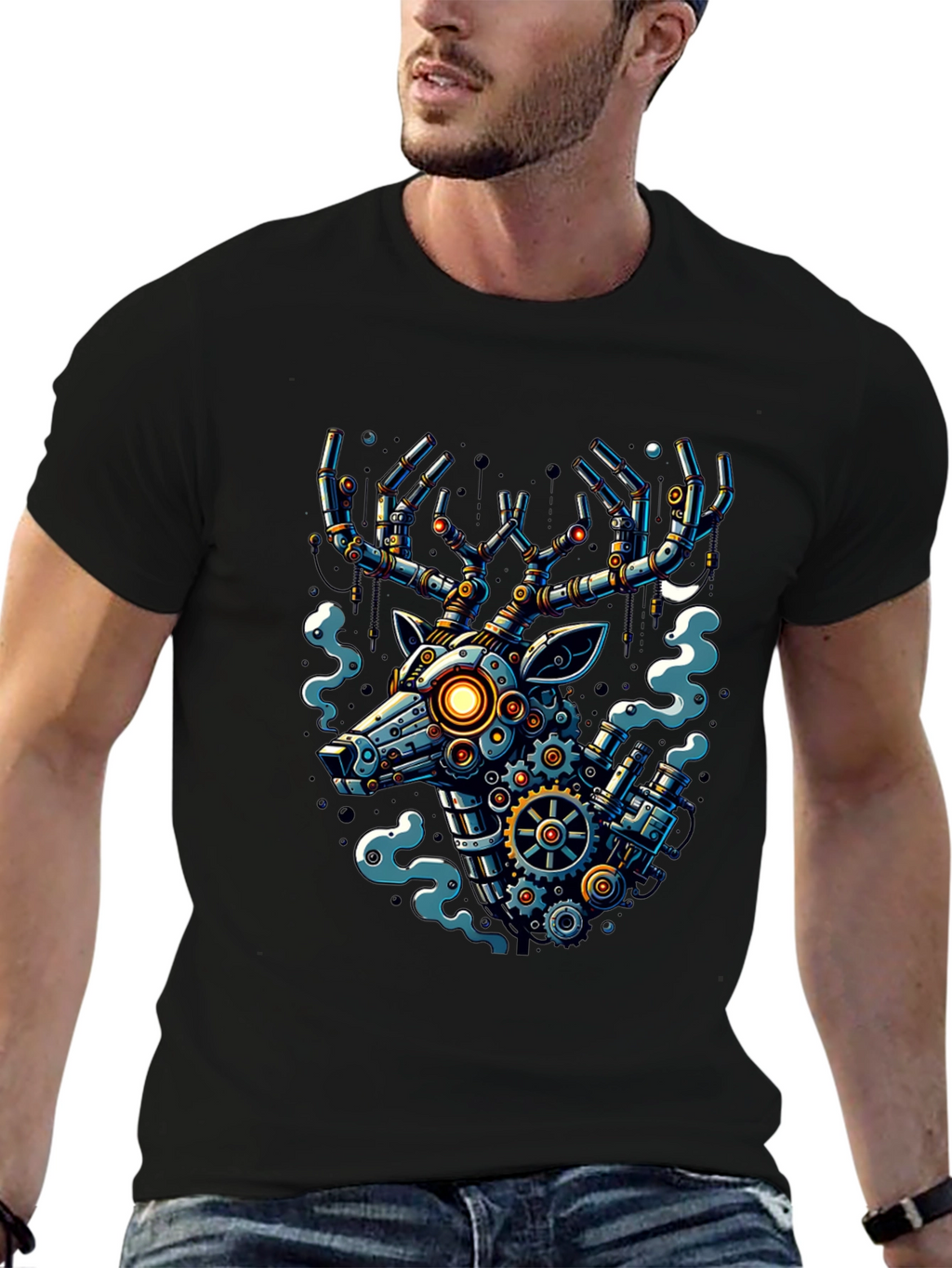 Steampunk Mechanical Deer T-Shirt