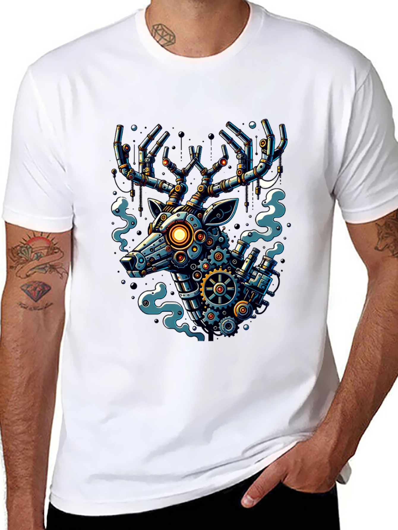 Steampunk Mechanical Deer T-Shirt