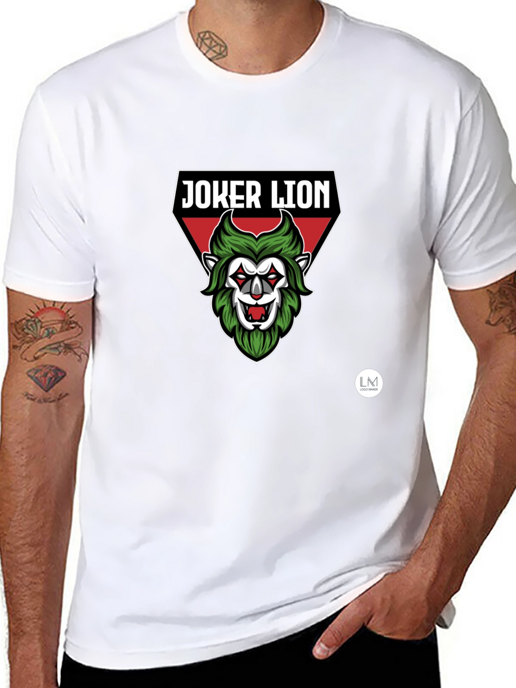 Joker Lion Graphic Tee - Cool Unique Design